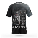 Kneeling Templar Amen T Shirt