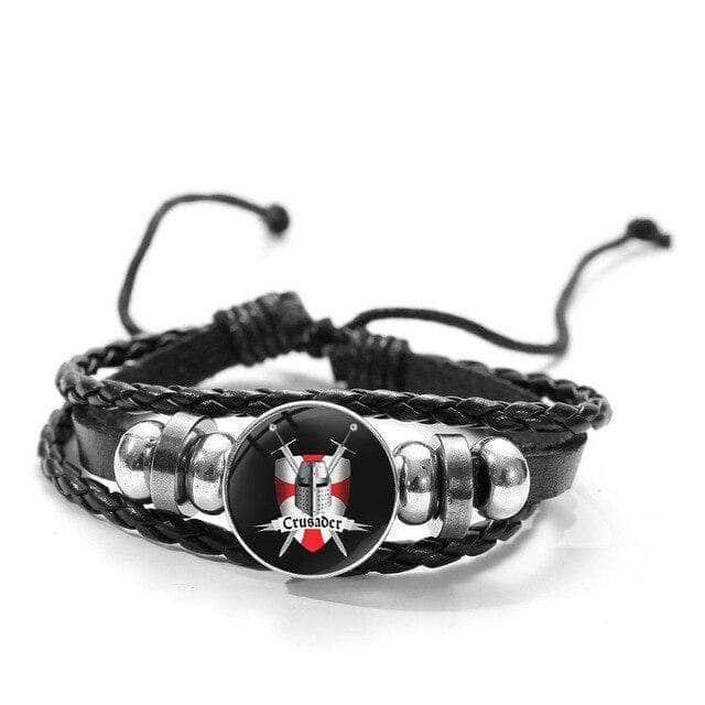 Knight Silver Mens Bracelet