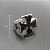 sterling silver maltese cross ring