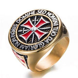 Knights Templar Ring Non Nobis (Gold)