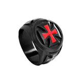 Knights Templar Ring Red Cross