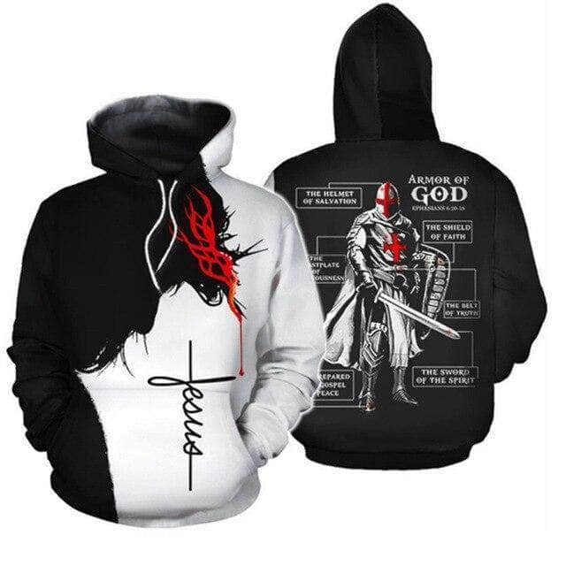 Knight Armor Hoodie Templar Cross1