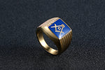Freemason compass Ring