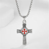 red cross necklace