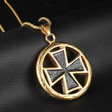 maltese cross necklace gold