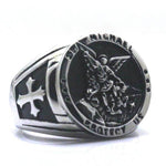 Saint Michael silver ring