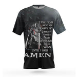 Kneeling Templar Amen T Shirt