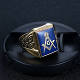 Freemason gold ring