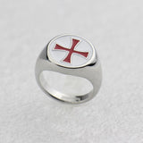 Knights Templar Ring<br> Red Cross Signet