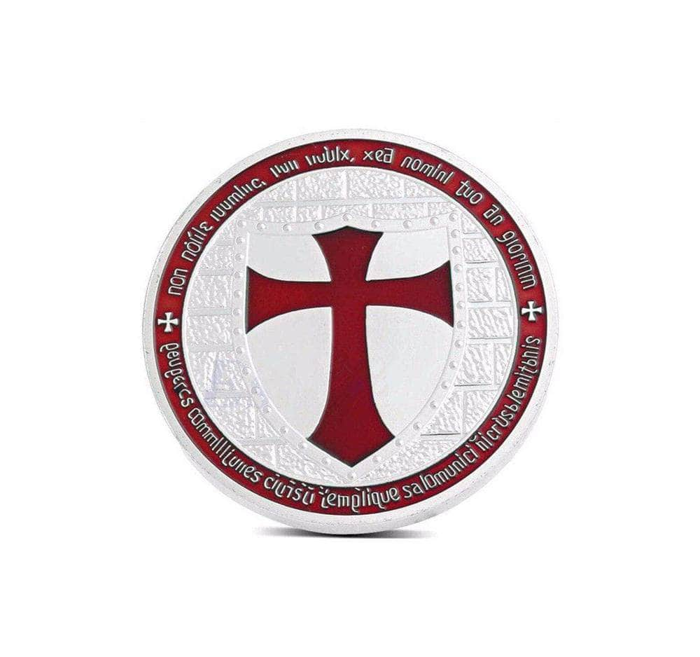 Knights Templar Coin Red | Templar Cross