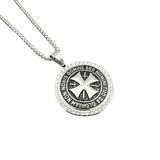 Knights Templar Necklace Da Gloriam Zirconia (Silver)