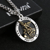 saint michael protect us necklace