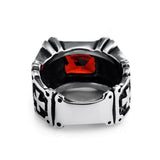Knights Templar Ring Christian Red Gemstone