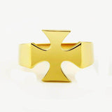 Knights Templar Ring Golden Cross