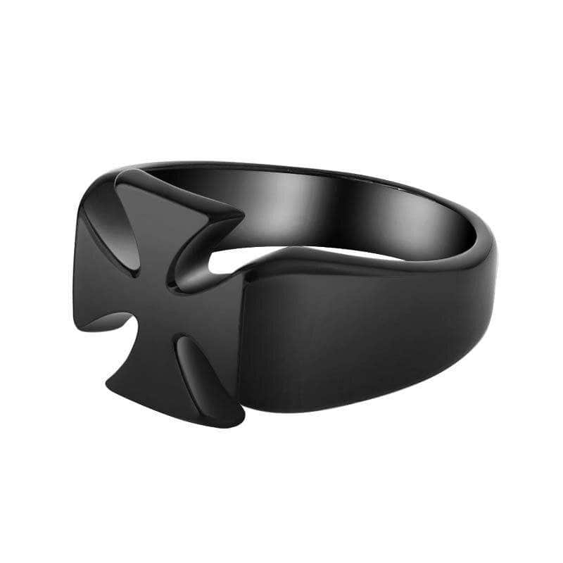 Black Cross Ring | Templar Cross