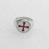 Knights Templar Ring Steel