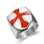 Knights Templar Ring Templar Cross (Silver)