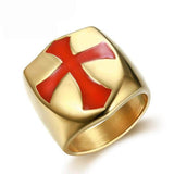 Knights Templar Ring Templar Cross (Gold)