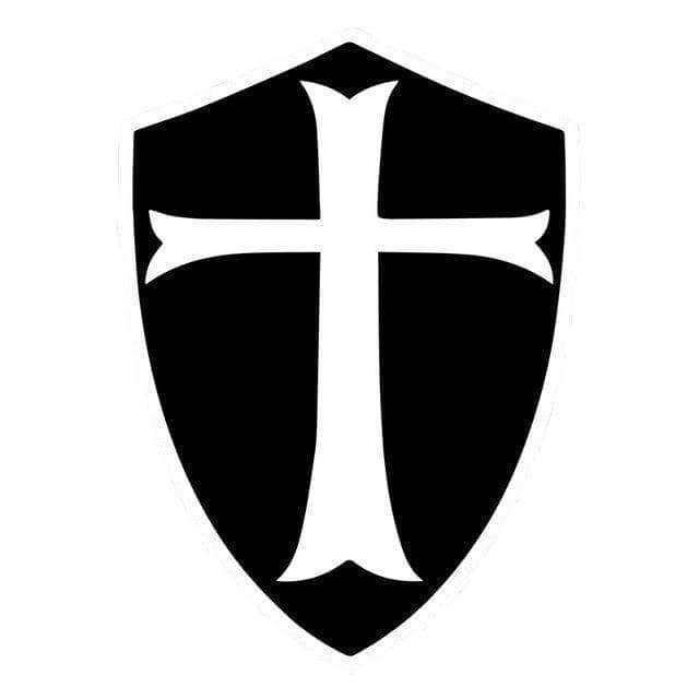 Knights Templar Sticker White Templar Cross | Templar Cross