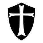 Knights Templar Sticker White Templar Cross