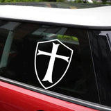 Knights Templar Sticker White Cross
