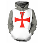 Knights Templar Hoodie Red Cross
