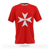 maltese cross t shirt red