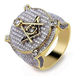 Masonic Ring 1000 Cubic Zircons