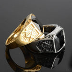 Masonic Rings Black Gold Silver
