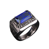 Masonic Ring Blue Light