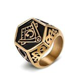 Masonic Ring Cooptation Gold