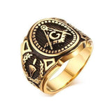 Freemasonic Ring Grand Orient Gold