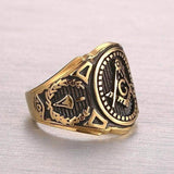 Freemasonic Ring Golden