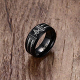 Black Masonic Ring 