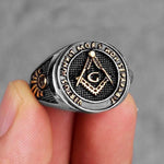 Masonic Ring Freemason Motto