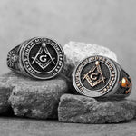 Masonic Ring Motto Silver