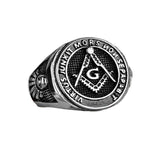 Masonic Ring Masonic Motto Silver