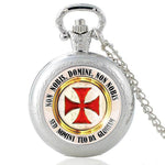 Templar Pocket Watch Non Nobis Domine (Silver)