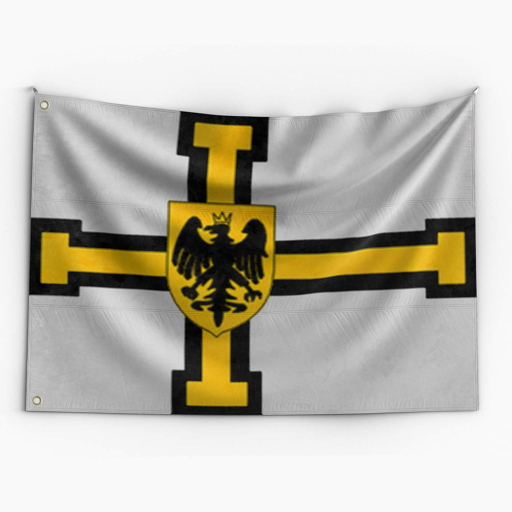 Teutonic Knights Flag State Of The Teutonic Order Flag With Coat Of teutonic-knights-flag-state-of-the-teutonic-order-flag-with-coat-of